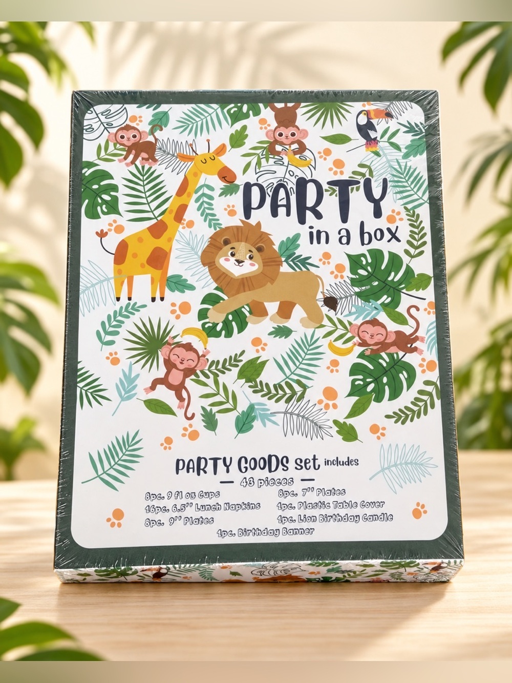 Jungle Safari Birthday Party Supplies Set 43 Pc New Sealed